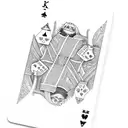 K playing card tattoo design idea