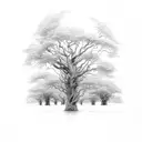 trees, lightning, veins tattoo design idea