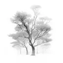 trees, lightning, veins tattoo design idea