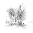 trees, lightning, veins tattoo design idea