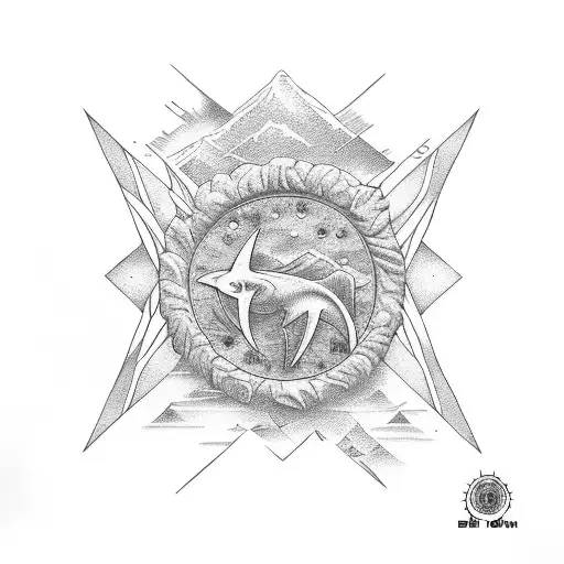 Ben Howard logo with amber run logo merged  tattoo design idea