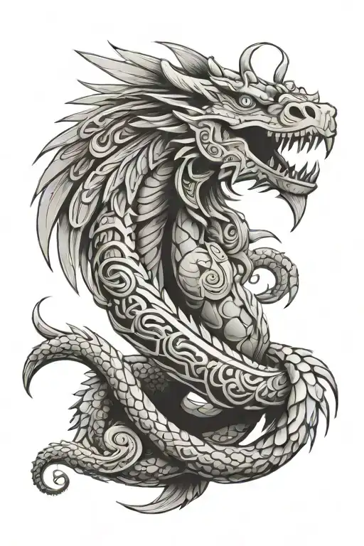 quetzalcoatl wrapping arm tattoo tattoo design idea