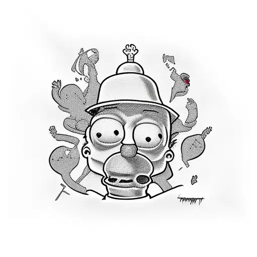 Los Simpson tattoo design idea