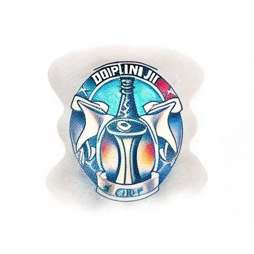 dolphin Guinness and chess piece  tattoo design idea