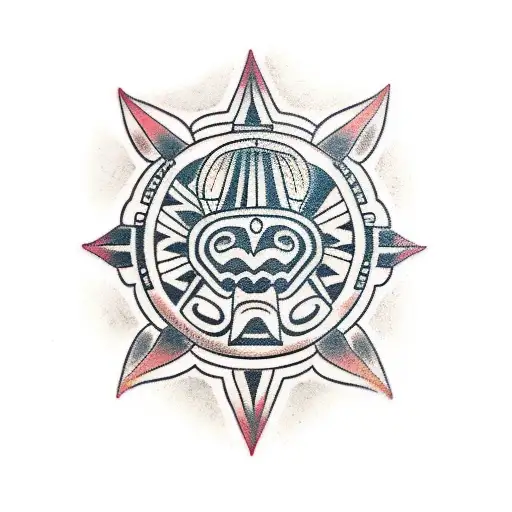 aztec calendar  tattoo design idea