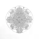 Aztec calendar tattoo design idea