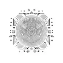 Aztec calendar tattoo design idea
