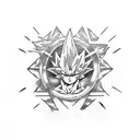 saiyan symbol  tattoo design idea