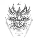 saiyan symbol  tattoo design idea