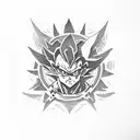 saiyan symbol  tattoo design idea