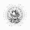 saiyan symbol  tattoo design idea