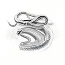 snake, lightning, sacred geometry tattoo design idea