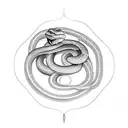 snake, lightning, sacred geometry tattoo design idea