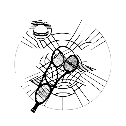 tennis  tattoo design idea