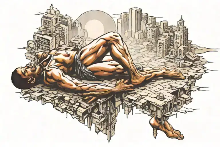 lone wold on black man leg tattoo tattoo design idea