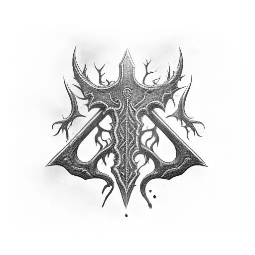bloodborne axe tattoo design idea