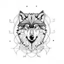 Wolf viking  tattoo design idea