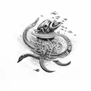 sleeve of marine life tattoo design idea