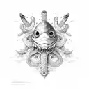 sleeve of marine life tattoo design idea