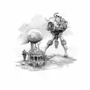 hold on pain ends tattoo design idea