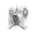 hold on pain ends tattoo design idea