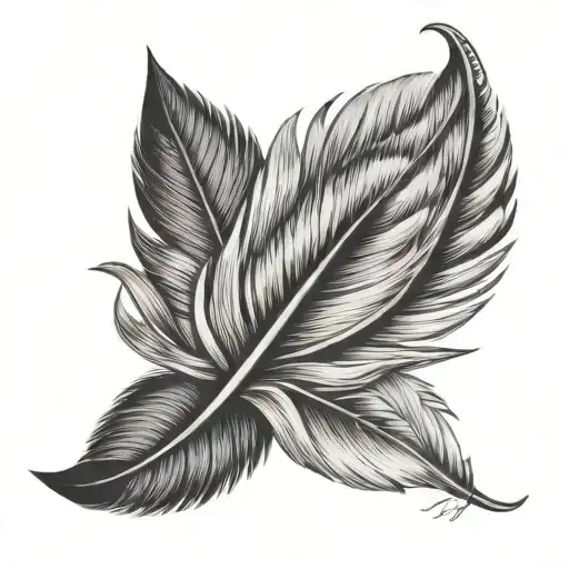 rose turkey feather with the words tattoo design idea