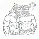 poseidon and thor tattoo design idea