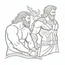 poseidon and thor tattoo design idea