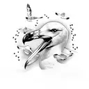 Seagulls tattoo design idea