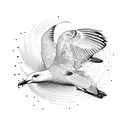 Seagulls tattoo design idea
