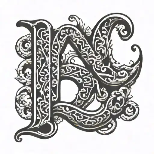 Letras M J S tattoo design idea