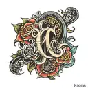 Letras M J S tattoo design idea