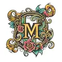 Letras M J S tattoo design idea