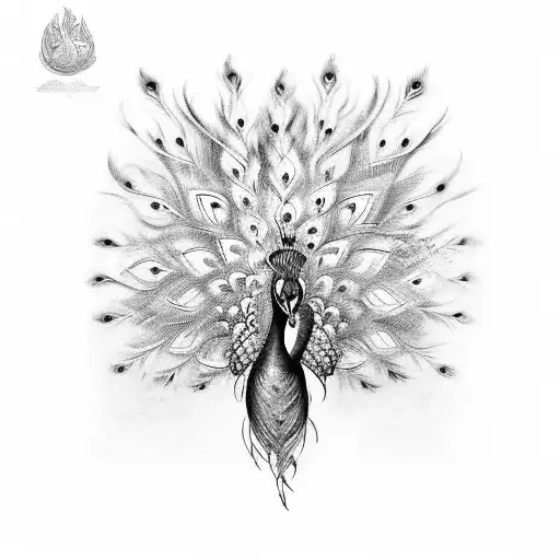 Peacock tattoo design idea