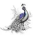 Peacock Flying tattoo design idea