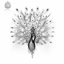 Peacock tattoo design idea