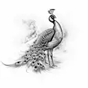 Peacock tattoo design idea