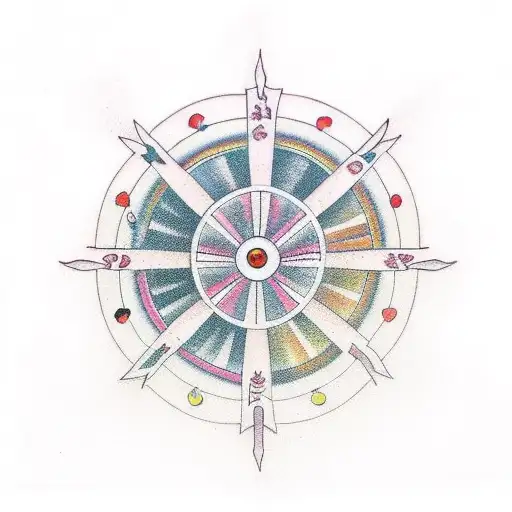 Buddhism's wheel of life  tattoo design idea