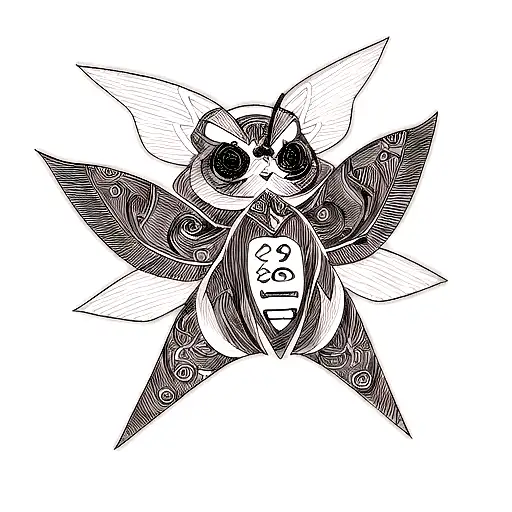 Moth tattoo design idea
