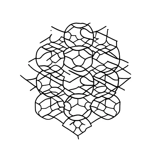 A minimalist tattoo depicting an unripe grape transforming into a sweet honeycomb, representing the idea of gradual progress and patience tattoo design idea