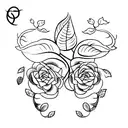 A tattoo design featuring a delicate vine with unripe grapes slowly turning into ripe ones, symbolizing the journey of growth and sweetness over time tattoo design idea