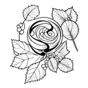 A tattoo design featuring a delicate vine with unripe grapes slowly turning into ripe ones, symbolizing the journey of growth and sweetness over time tattoo design idea