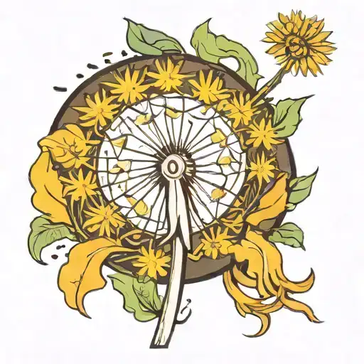 Dandelion tattoo design idea