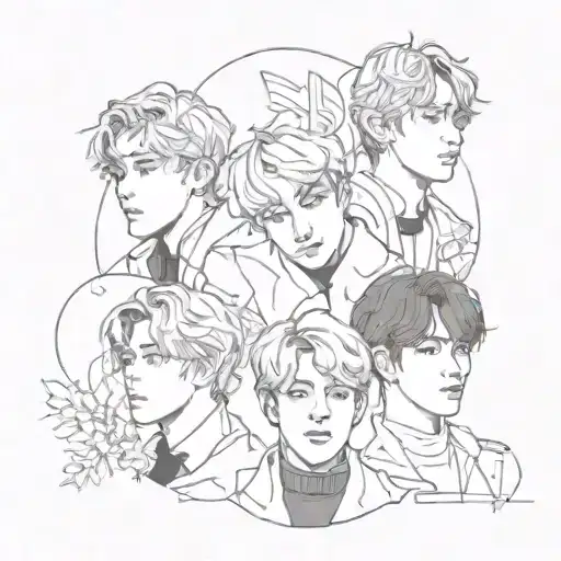 bts love yourself tattoo design idea