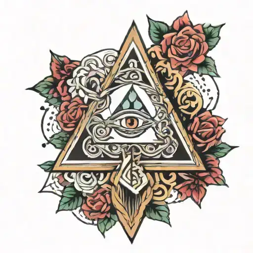 1991 triangle tattoo design idea