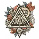 1991 triangle tattoo design idea