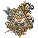 1991 triangle tattoo design idea