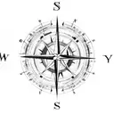 Compass arrow spinning tattoo design idea