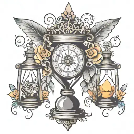 grace by faith hourglass combined tattoo design idea