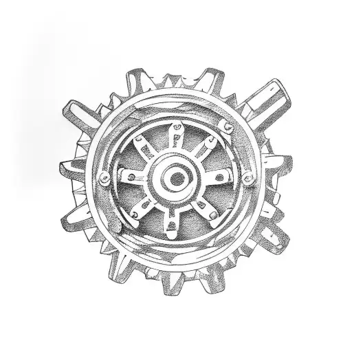 luffy with five gears tattoo design idea